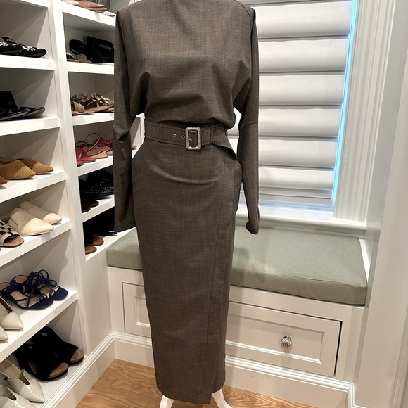 NWT BGL Brown Midi Dress Sz 4 - Picture 2 of 6